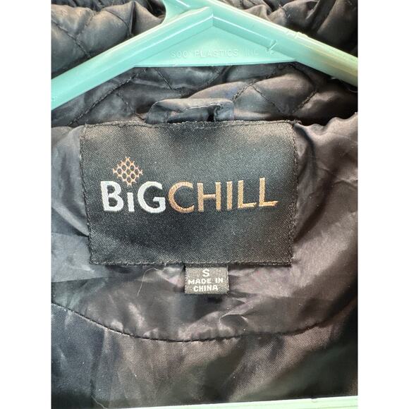 Big Chill Women's Black Faux Quilt Insulated Jacket Coat Size Small - Picture 3 of 5